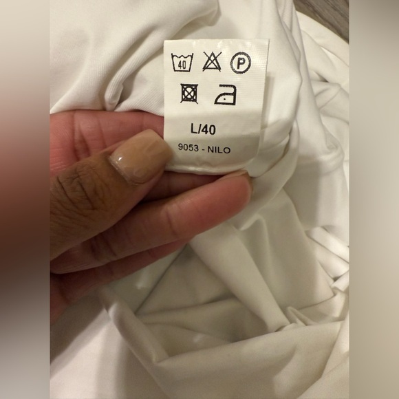 Elise Gug Elegant White Sleeveless Dress Size 40/L - Picture 10 of 10